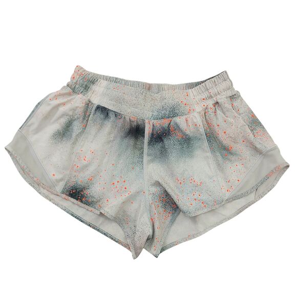 Lululemon Shorts Womens 8 Gray Hotty Low Rise 2.5" Reflective Lined Running Gym - Picture 1 of 12